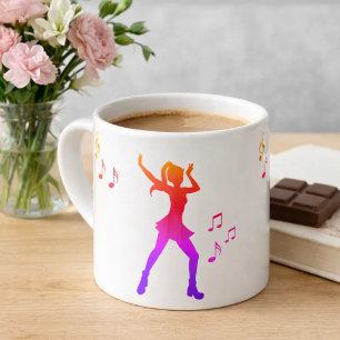 Tasse Expresso Dancing Anime Girl with Music Notes - Cool K-Pop