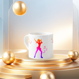 Tasse Expresso Dancing Anime Girl with Music Notes - Cool K-Pop