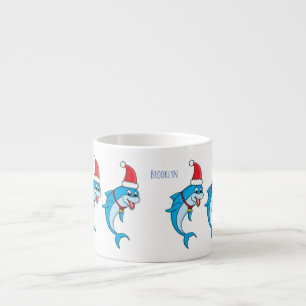 Tasse Expresso Dauphin mignon avec dessin animé de chapeau de Pèr
