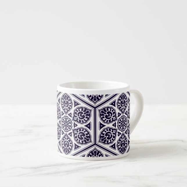Tasse Expresso Décor rosette ottomane turkise (Devant droit)