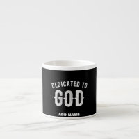 DÉDIÉ À DIEU PERSONNALISABLE COOL TEXTE BLANC