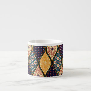 Tasse Expresso Denim Bleu Art Nouveau : sans couture