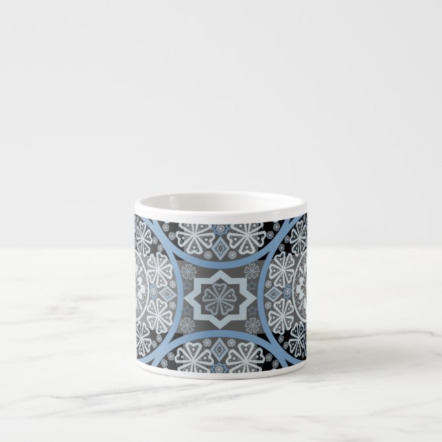 Tasse Expresso Dentelle romantique : Impression Abstraite brillan (Devant)