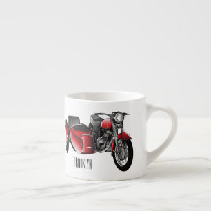 Tasse Expresso dessin animé de la moto Sidecar