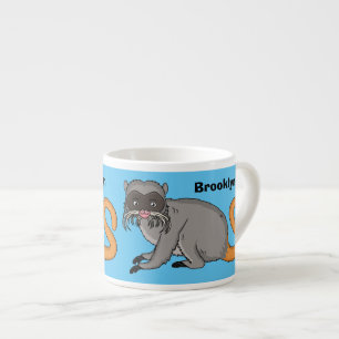 Tasse Expresso Dessin animé illustrant un Tamarin empereur mignon