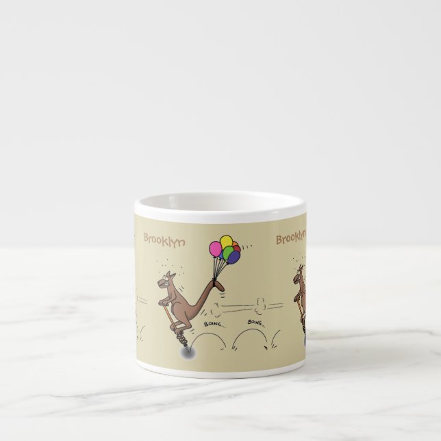 Tasse Expresso Dessin d'humour australien kangourou (Devant)