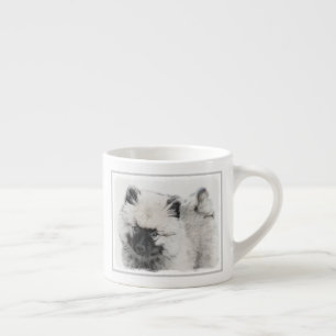 Tasse Expresso Dessin Keeshond Chiot - Joli dessin original Chien
