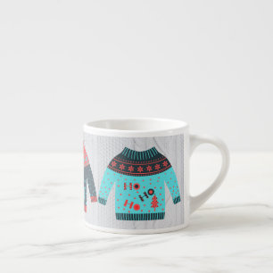 Tasse Expresso Doux moche mignon Multicolor Cosy Knit Noël