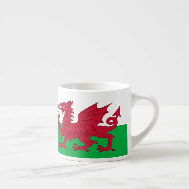 Tasse Expresso Dragon gallois ~ Drapeau du Pays de Galles (Droite)