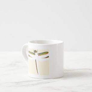 Tasse Expresso Dragonfly miniature sur Arrière - plan blanc