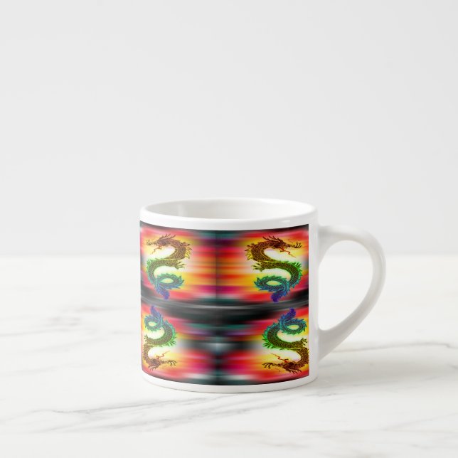 Tasse Expresso Dragons arc-en-ciel (Droite)