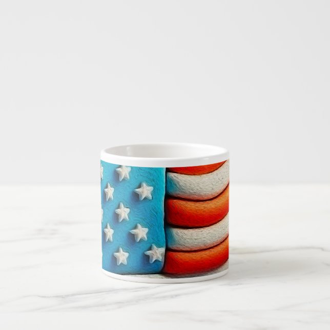 Tasse Expresso Drapeau américain (Devant)