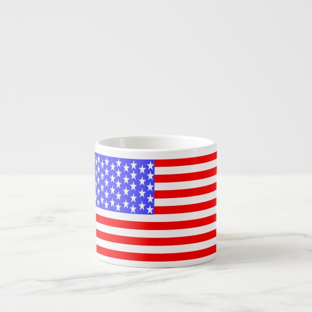 Tasse Expresso Drapeau américain (Devant)