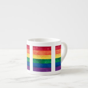 Tasse Expresso Drapeau arc-en-ciel gay pride