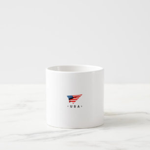 Tasse Expresso Drapeau avion en papier USA