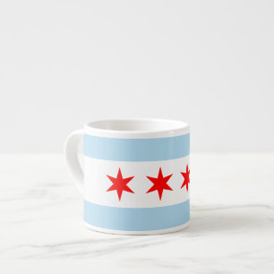 Tasse Expresso Drapeau Chicago de style moderne