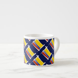 Tasse Expresso Drapeau de brosse de la Colombie