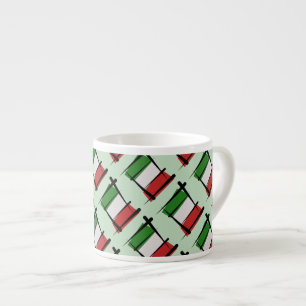 Tasse Expresso Drapeau de brosse de l'Italie