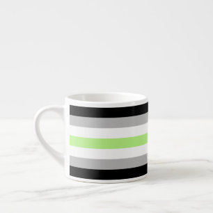 Tasse Expresso Drapeau de fierté Agender – Identité Agender LGBTQ