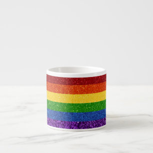 Tasse Expresso Drapeau de la Fierté arc-en-ciel LGBT Parties scin