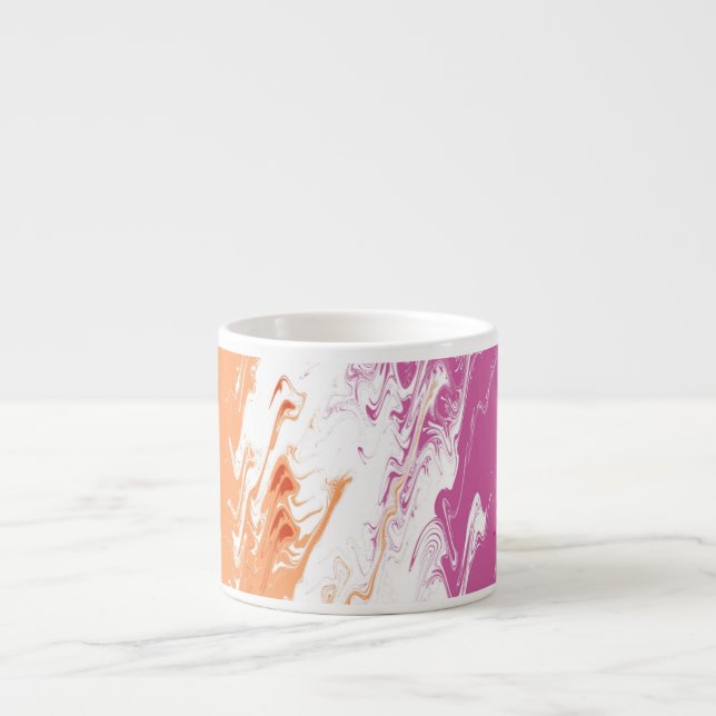 Tasse Expresso Drapeau de la fierté lesbienne Abstraite (Devant)