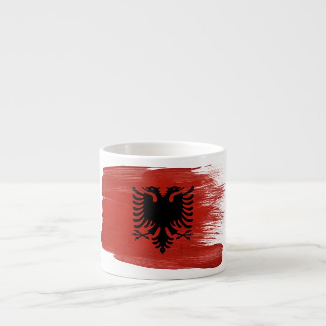 Tasse Expresso Drapeau de l'Albanie (Devant)