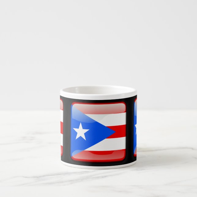 Tasse Expresso Drapeau de Porto Rico (Devant)