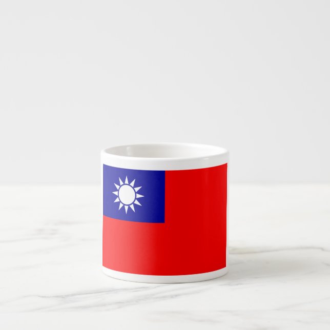 Tasse Expresso Drapeau de Taïwan : République de Chine, Taipei ch (Devant)