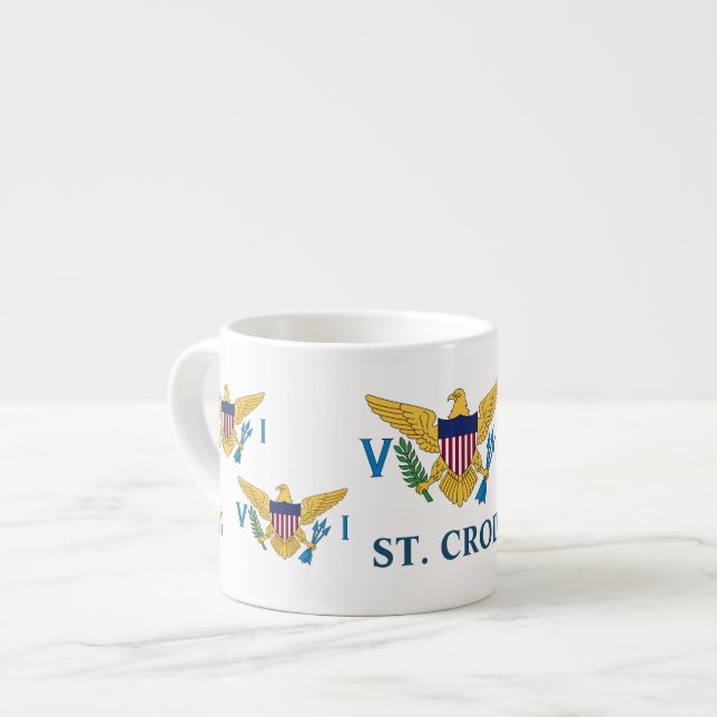 Tasse Expresso Drapeau des îles Vierges américaines Ste Croix USV (Devant gauche)