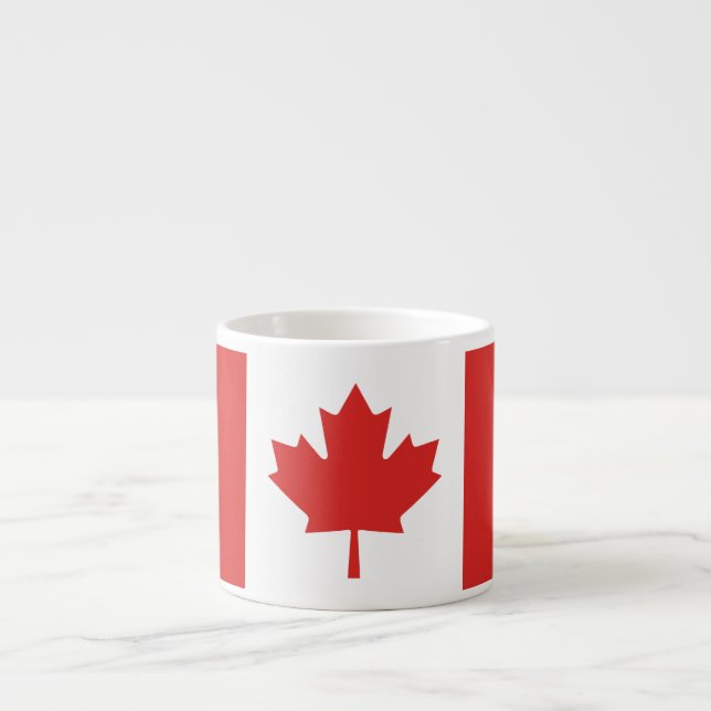 Tasse Expresso Drapeau du Canada (Devant)