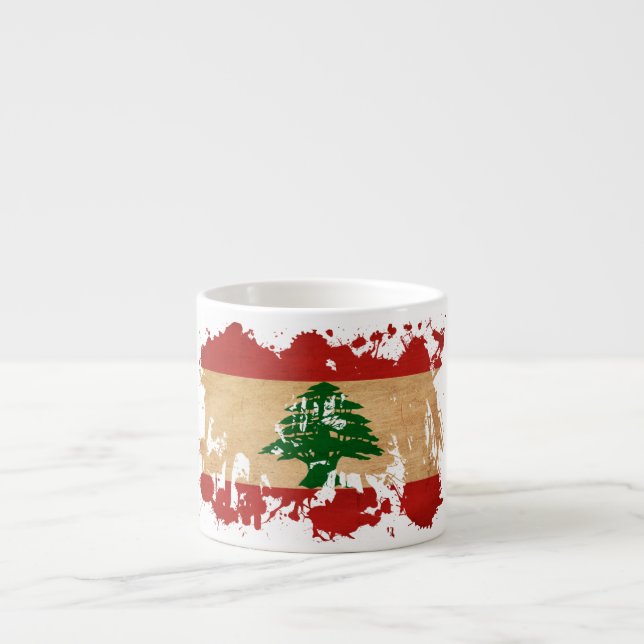 Tasse Expresso Drapeau du Liban (Devant)