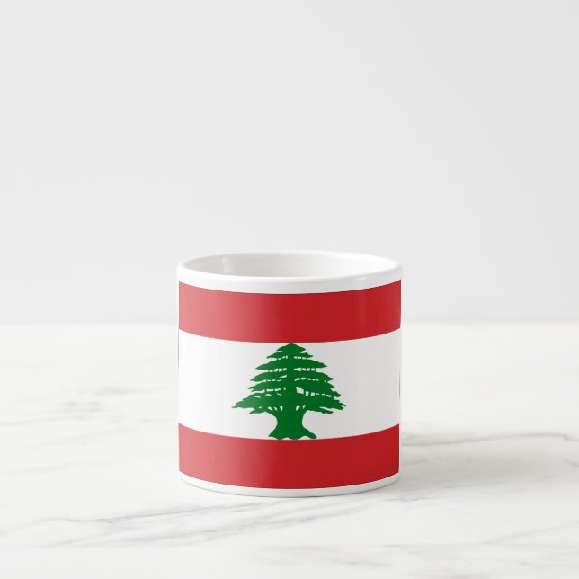 Tasse Expresso Drapeau du Liban (Devant)