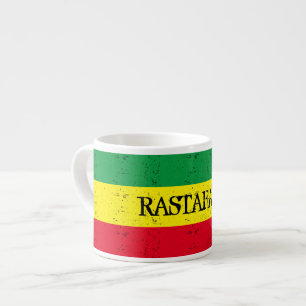 Tasse Expresso Drapeau rastafarien café expresso personnalisé