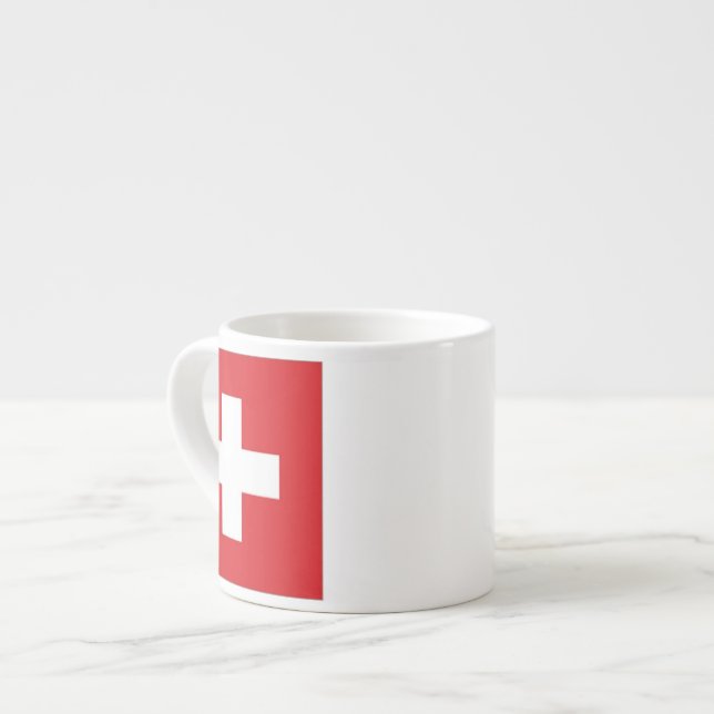Tasse Expresso Drapeau Suisse (Devant gauche)