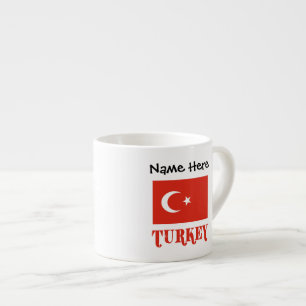 Tasse Expresso Drapeau turc et Turquie Personnalisé