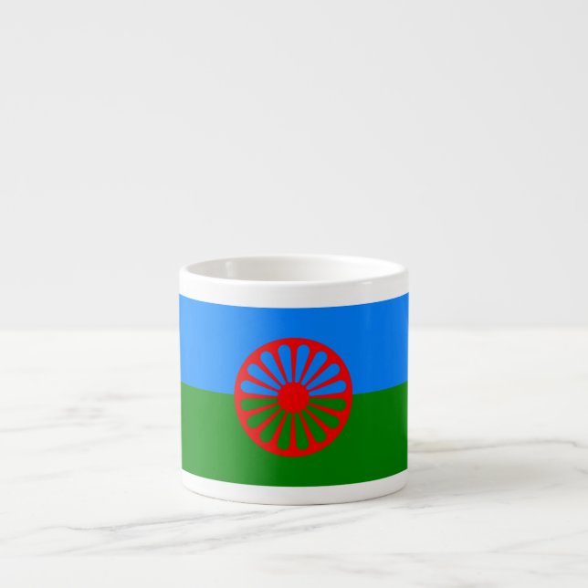 Tasse Expresso Drapeau tzigane romani officiel Espresso Cup (Devant)