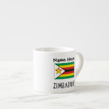 Drapeau Zimbabwe et Zimbabwe avec votre nom Espres