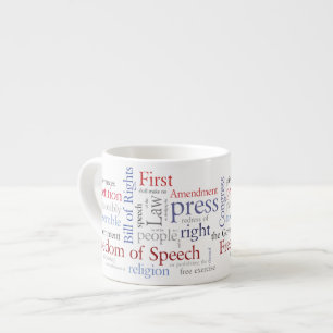 Tasse Expresso Droites de premier amendement de liberté de parol