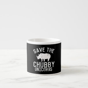 Tasse Expresso Drôle de sauver Chubby Unicorns Fat Rhino