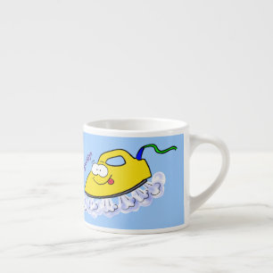Tasse Expresso Drôle dessin animé linge de fer