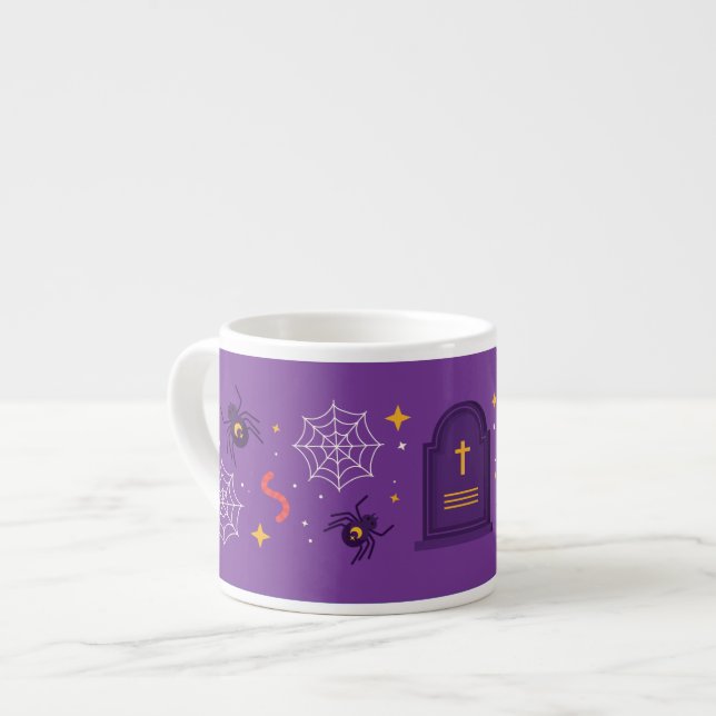 Tasse Expresso Drôle Halloween Super Rip (Devant gauche)