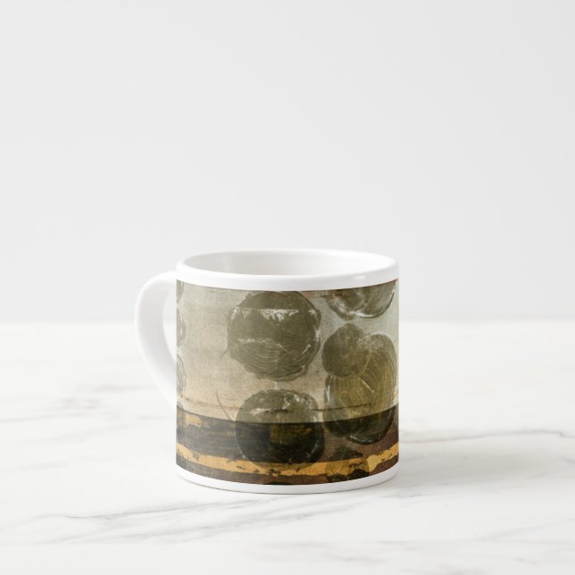 Tasse Expresso Droplets verts circulaires (Devant gauche)