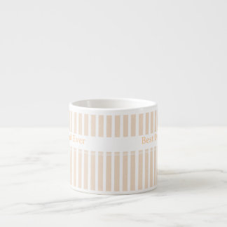 Tasse Expresso Élégant 'Meilleur Papa' Personnalisé à Rayures
