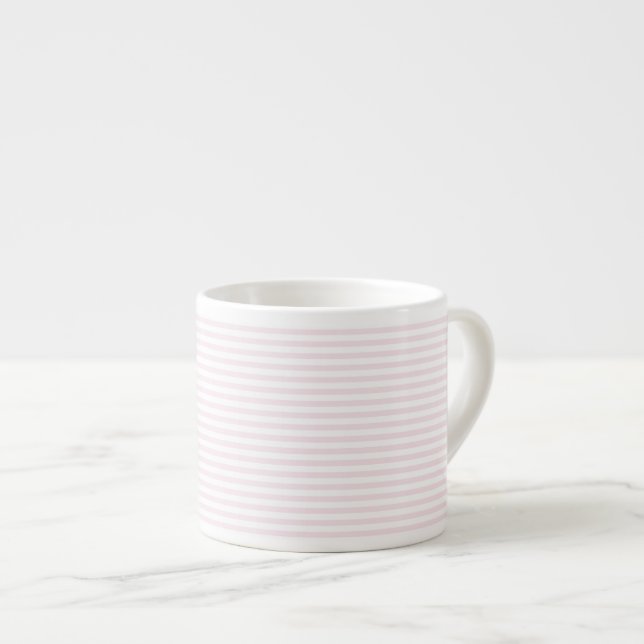 Tasse Expresso Élégant rose et blanc (Devant droit)