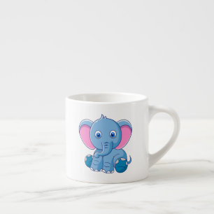 Tasse Expresso Eléphant Bébé mignon