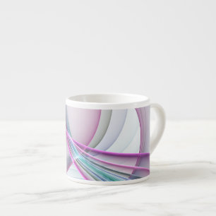 Tasse Expresso En mouvement, art fractal abstrait coloré moderne