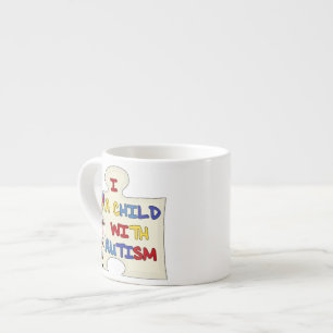 Tasse Expresso Enfant avec la fille 2 de brune d'autisme