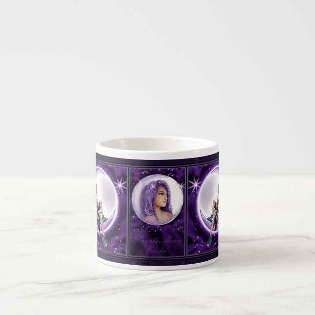 Tasse Expresso Enfant de lune violette (Devant)