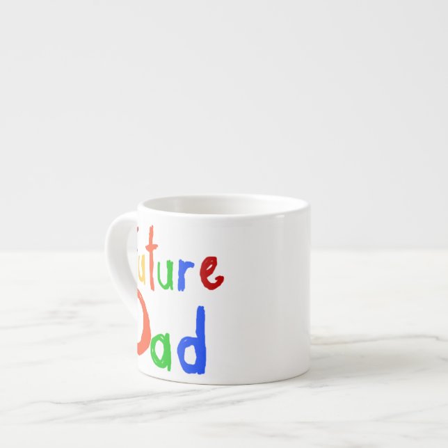 Tasse Expresso Enfant Texte Futur Papa T-shirts et cadeaux (Devant gauche)