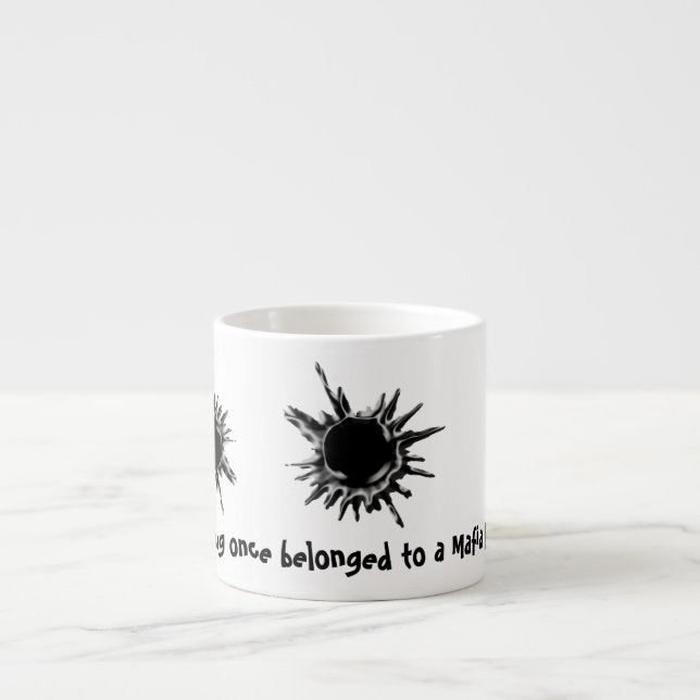 Tasse Expresso Engrenage à balles chef mafia (Devant)